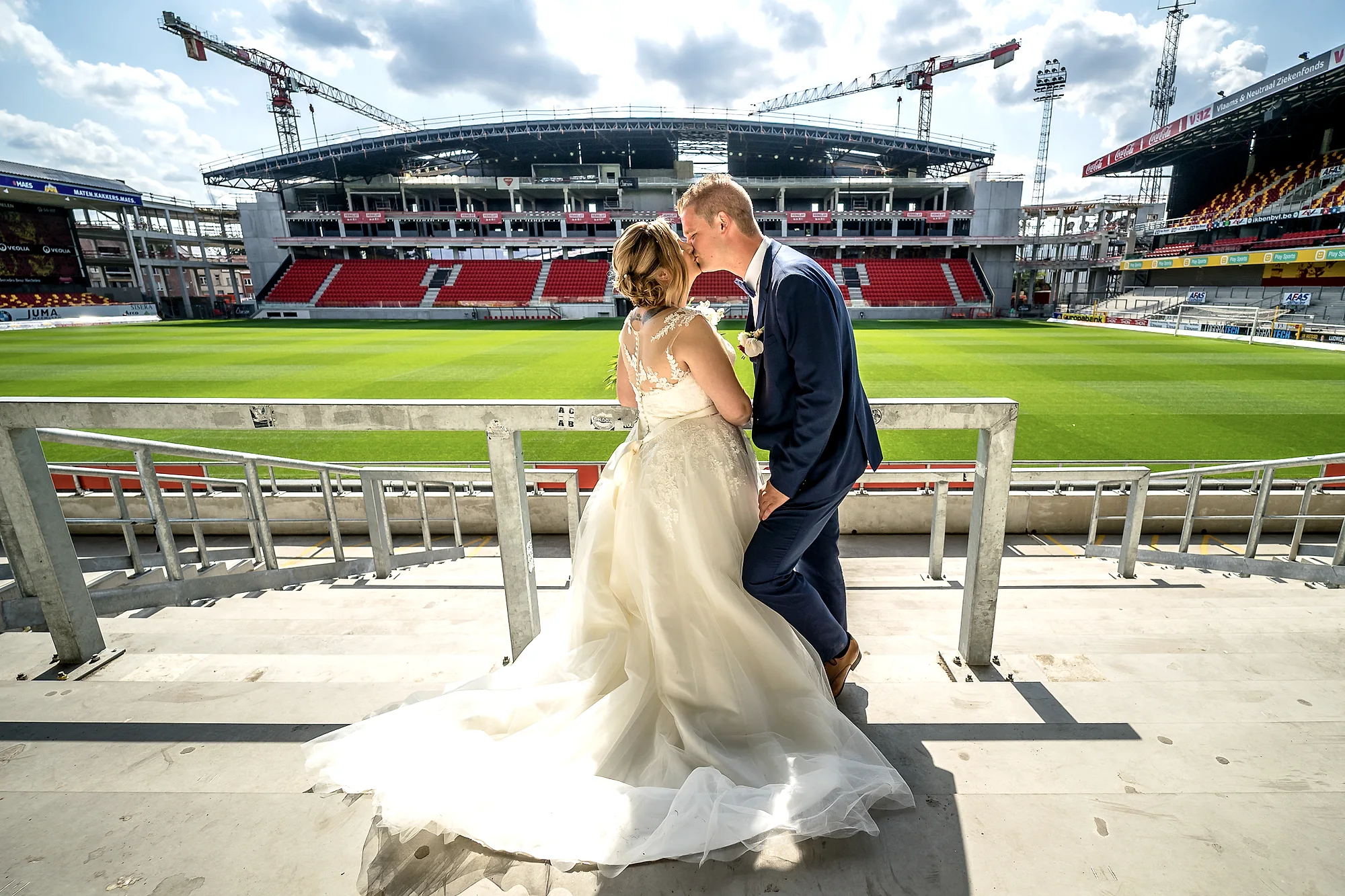 Kus op stadiontribune