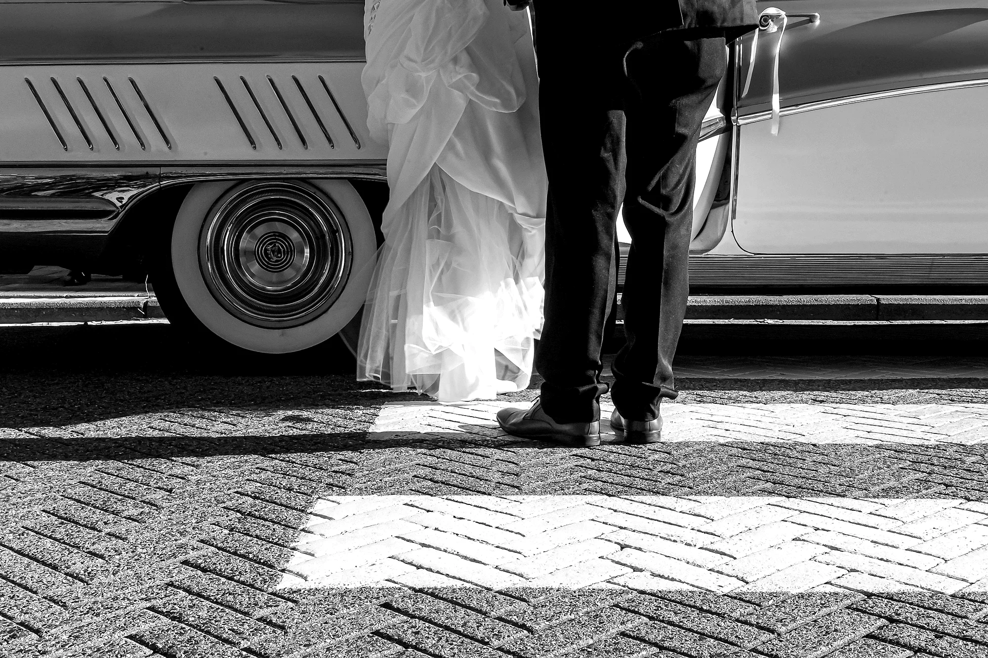 Detail moment van de huwelijksdag